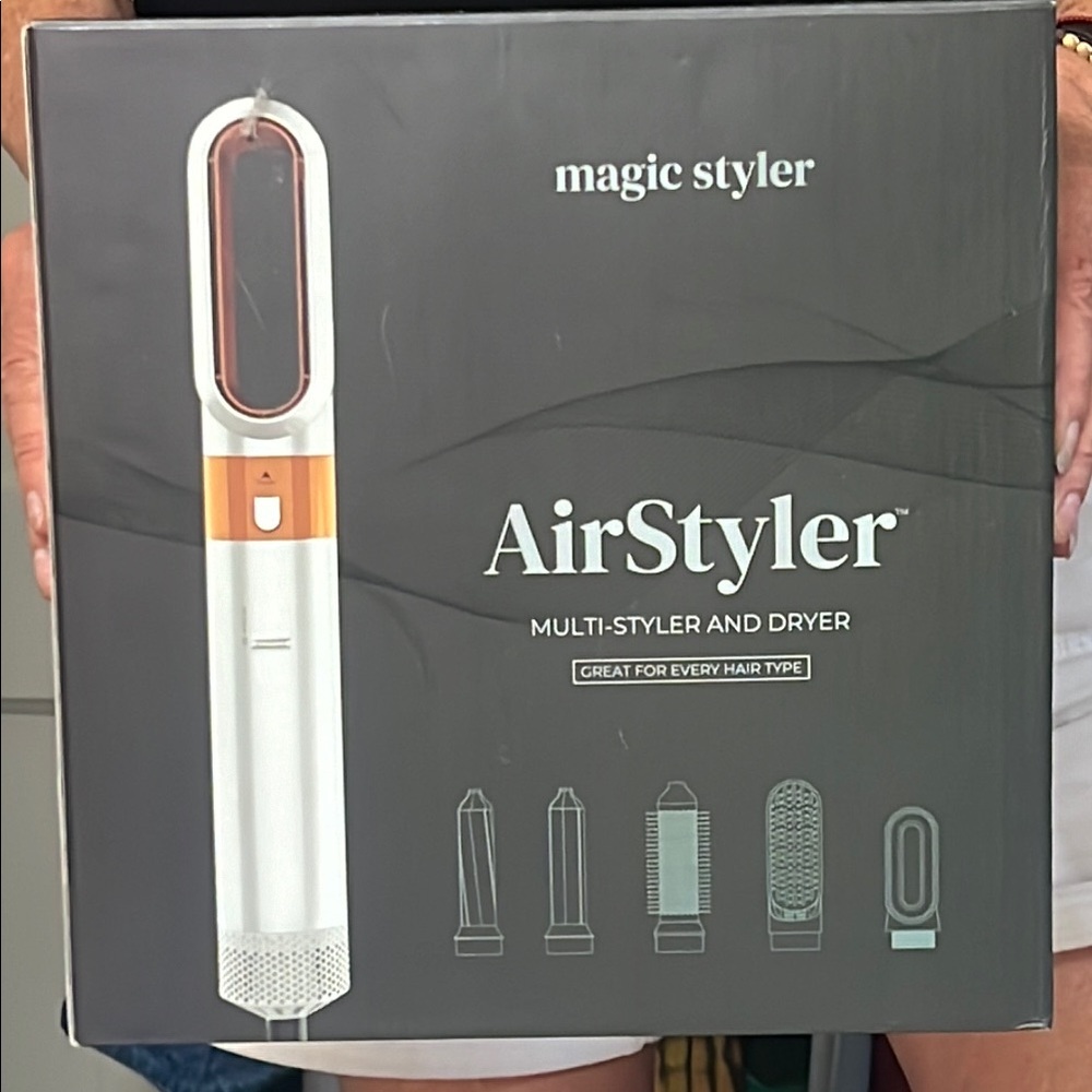 White and Gold Hair Styling Tool Set